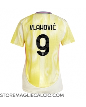 Juventus Dusan Vlahovic #9 Maglia Gara Trasferta Repliche 2024-25 Donna
